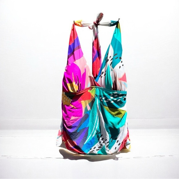 🌻NEW w.tags La Blanca Women's V-Neck Halter Tankini Top Size 12 | $98 Retail - Picture 2 of 11